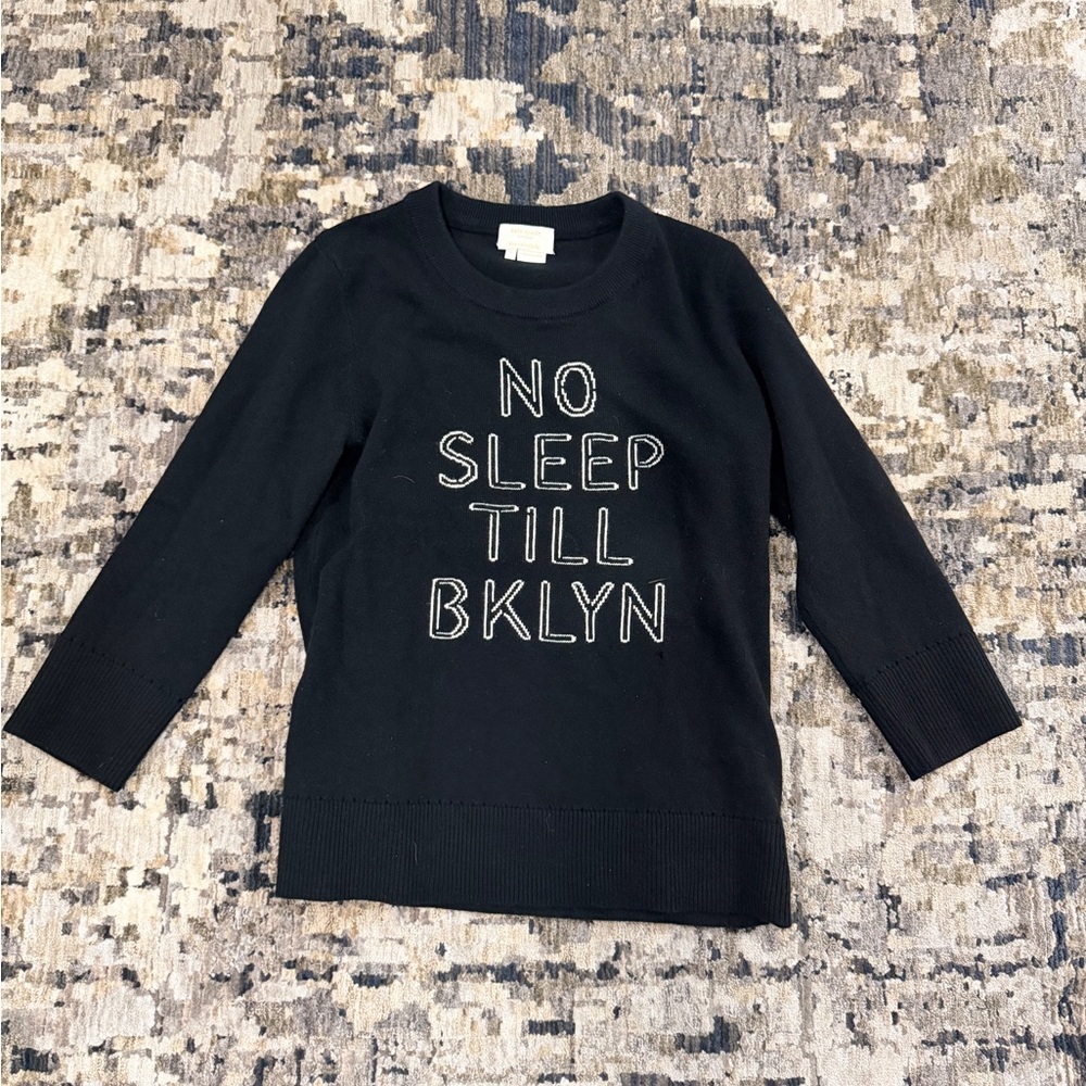 kate spade Black Kids Sweater with Stitched Text